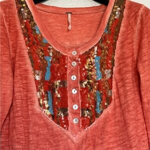 Free Peopl Sequin Blouse
